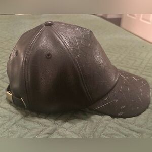 Walt Disney World 50th Anniversary Logo Baseball Cap in Black Faux Leather